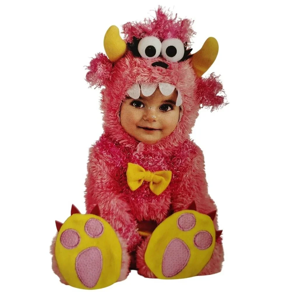 Celebrate Infants 6 to 12 Month Pink Monster Complete 2 Piece Halloween Costume
